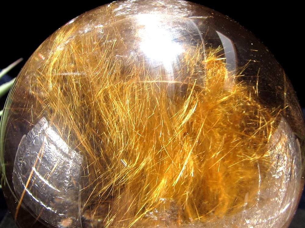 ゴールドルチルクォーツ 丸玉 スフィア 金針水晶 ルチル