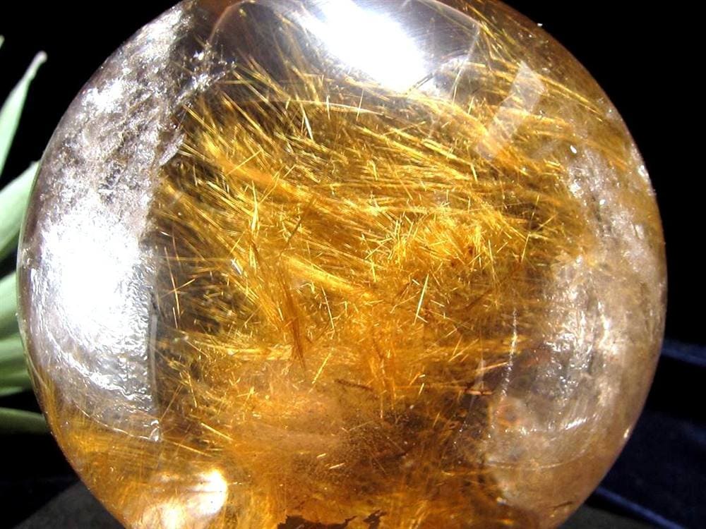 ゴールドルチルクォーツ 丸玉 スフィア 金針水晶 ルチル