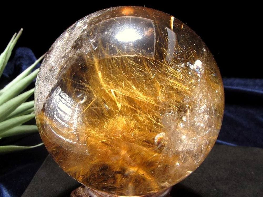 ゴールドルチルクォーツ 丸玉 スフィア 金針水晶 ルチル