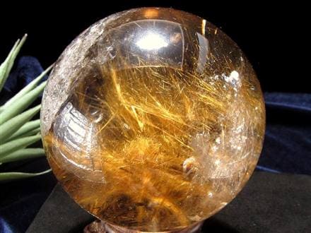 ゴールドルチルクォーツ 丸玉 スフィア 金針水晶 ルチル
