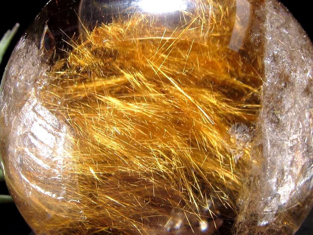ゴールドルチルクォーツ 丸玉 スフィア 金針水晶 ルチル
