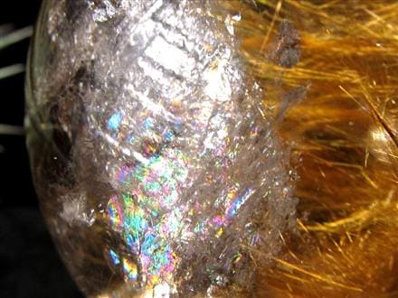 ゴールドルチルクォーツ 丸玉 スフィア 金針水晶 ルチル
