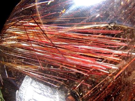 ルチルクォーツ 丸玉 スフィア 金紅石 チタニウムコッパールチル