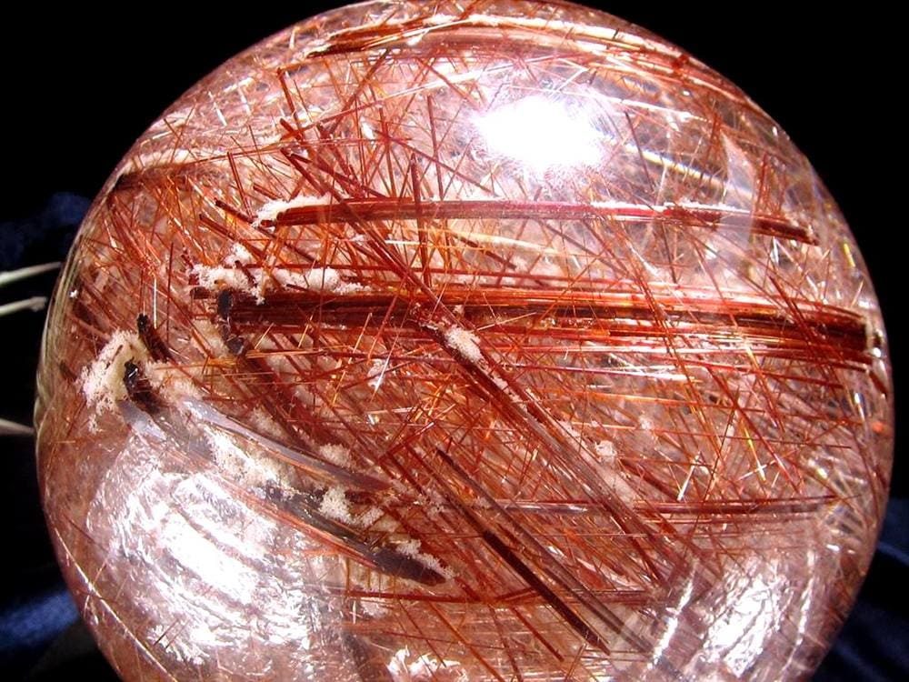 レッドルチルクォーツ 丸玉 スフィア 赤針水晶 ルチル