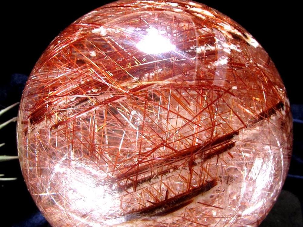 レッドルチルクォーツ 丸玉 スフィア 赤針水晶 ルチル