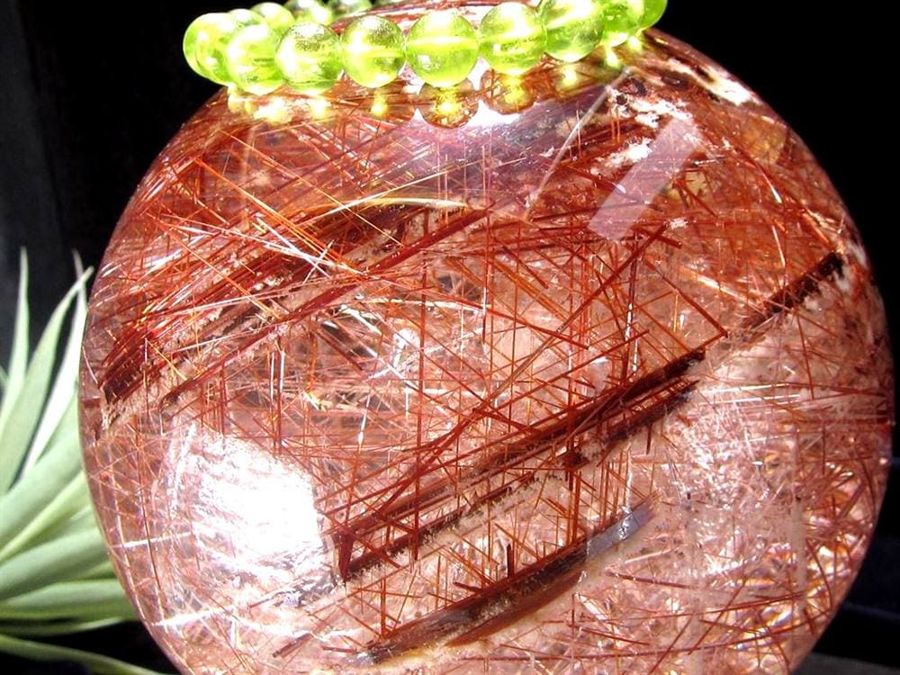 レッドルチルクォーツ 丸玉 スフィア 赤針水晶 ルチル