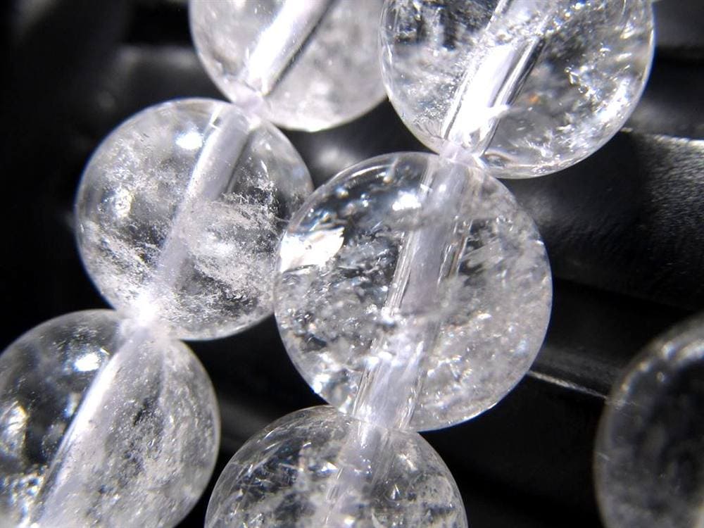 サインジ ヒマラヤ 水晶 クォーツ クリスタル 本水晶 ビーズ連 連材