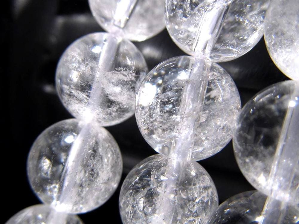 サインジ ヒマラヤ 水晶 クォーツ クリスタル 本水晶 ビーズ連 連材