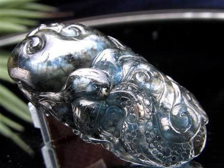 シルバーシーン ベリル 龍神 彫刻 タンブル