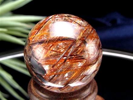 タイガールチルクォーツ 丸玉 スフィア ルチルレイテッドクォーツ ルチル