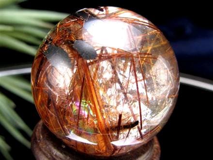 タイガールチルクォーツ 丸玉 スフィア ルチルレイテッドクォーツ ルチル