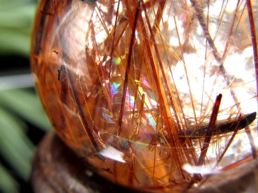 タイガールチルクォーツ 丸玉 スフィア ルチルレイテッドクォーツ ルチル