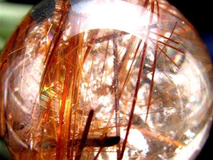 タイガールチルクォーツ 丸玉 スフィア ルチルレイテッドクォーツ ルチル