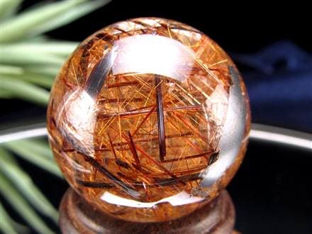 タイガールチルクォーツ 丸玉 スフィア ルチルレイテッドクォーツ ルチル