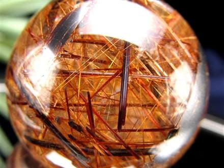 タイガールチルクォーツ 丸玉 スフィア ルチルレイテッドクォーツ ルチル