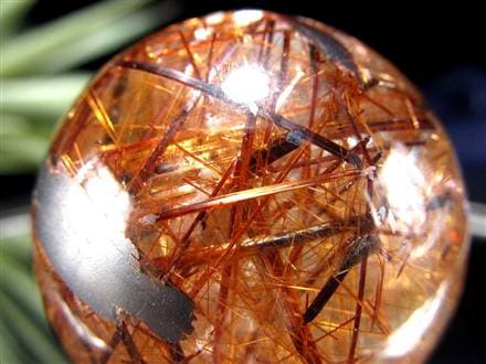 タイガールチルクォーツ 丸玉 スフィア ルチルレイテッドクォーツ ルチル