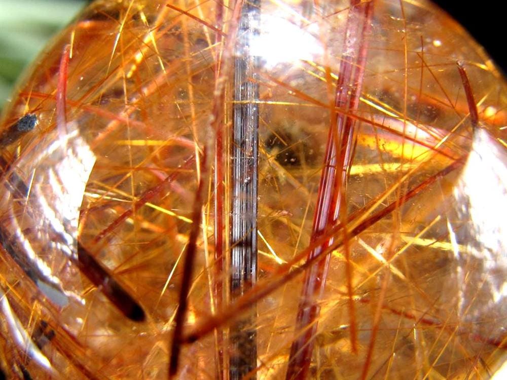 タイガールチルクォーツ 丸玉 スフィア ルチルレイテッドクォーツ ルチル