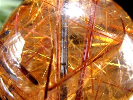 タイガールチルクォーツ 丸玉 スフィア ルチルレイテッドクォーツ ルチル