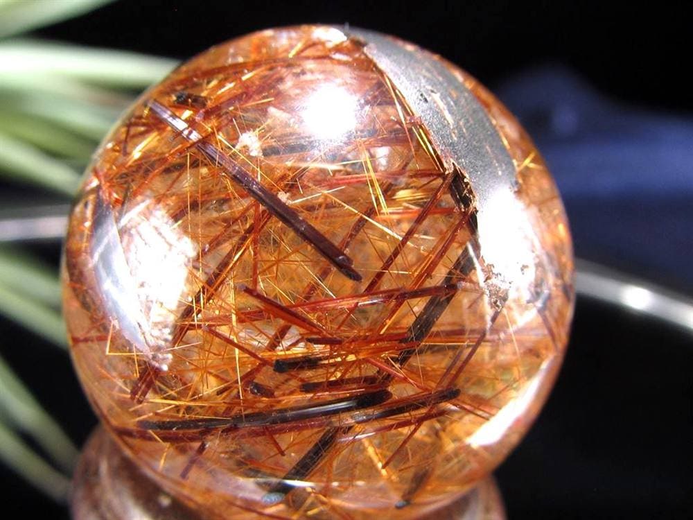 タイガールチルクォーツ 丸玉 スフィア ルチルレイテッドクォーツ ルチル