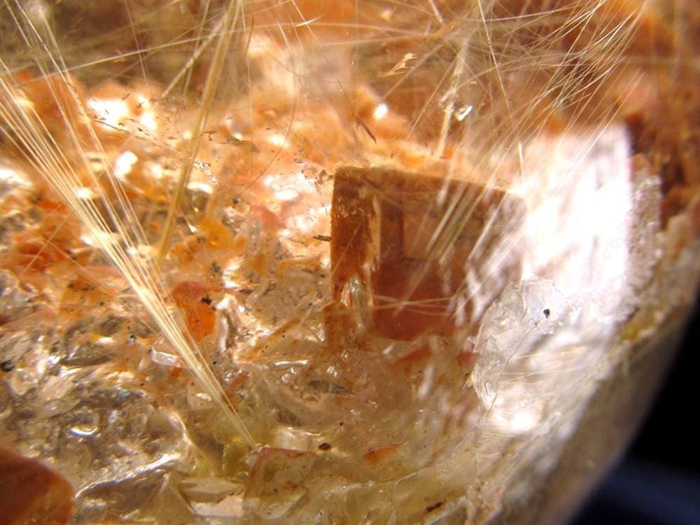 ゴールドルチルクォーツ 丸玉 スフィア 金針水晶 ルチル