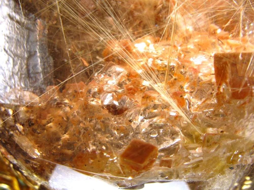 ゴールドルチルクォーツ 丸玉 スフィア 金針水晶 ルチル