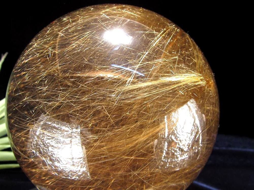 ゴールドルチルクォーツ 丸玉 スフィア 金針水晶 ルチル