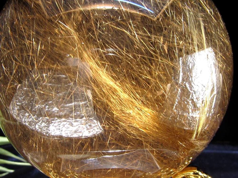 ゴールドルチルクォーツ 丸玉 スフィア 金針水晶 ルチル