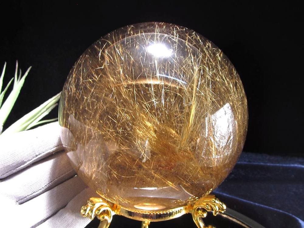 ゴールドルチルクォーツ 丸玉 スフィア 金針水晶 ルチル