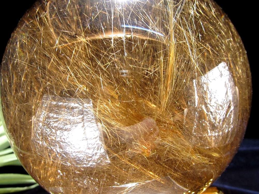 ゴールドルチルクォーツ 丸玉 スフィア 金針水晶 ルチル