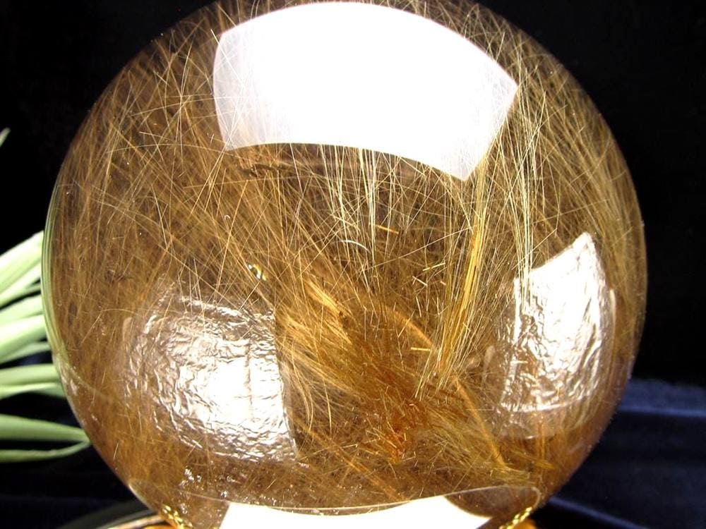 ゴールドルチルクォーツ 丸玉 スフィア 金針水晶 ルチル