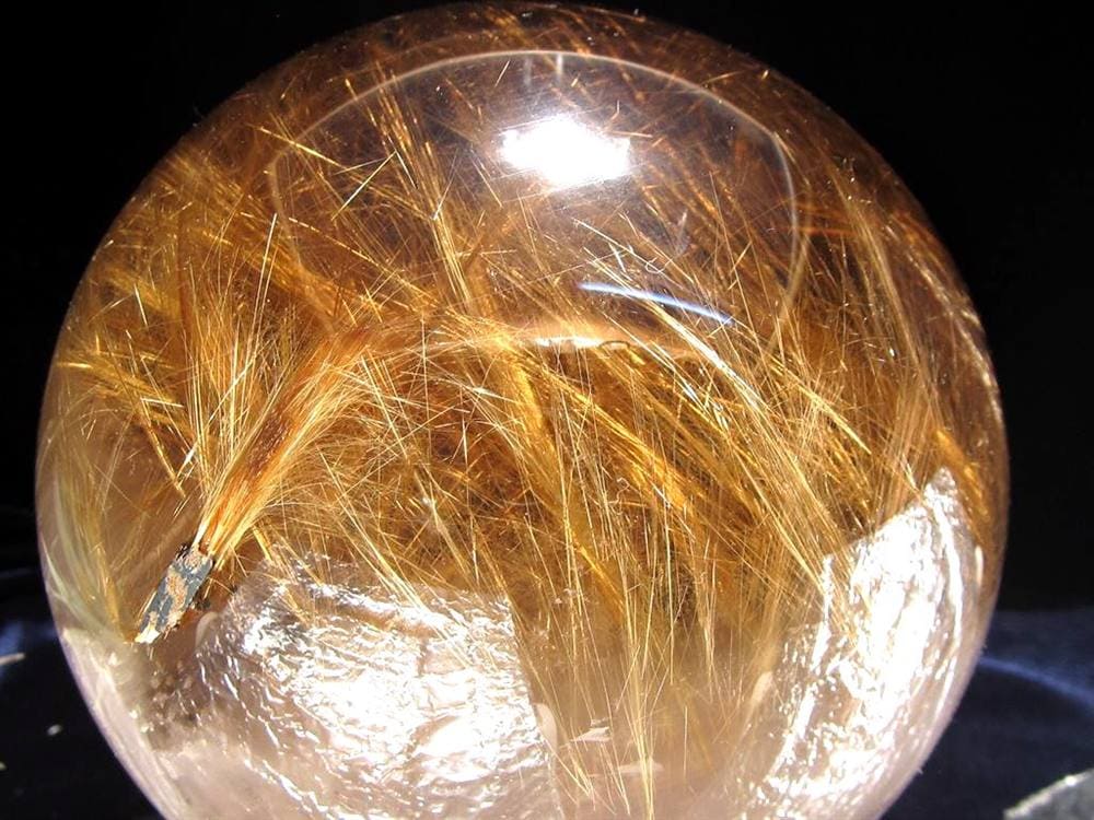 ゴールドルチルクォーツ 丸玉 スフィア 金針水晶 ルチル