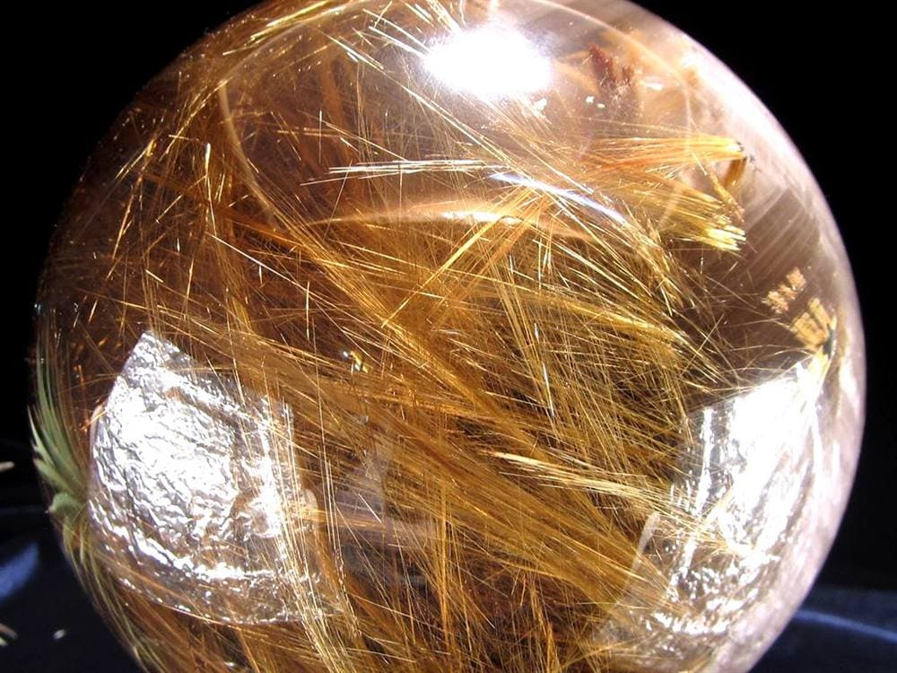 ゴールドルチルクォーツ 丸玉 スフィア 金針水晶 ルチル