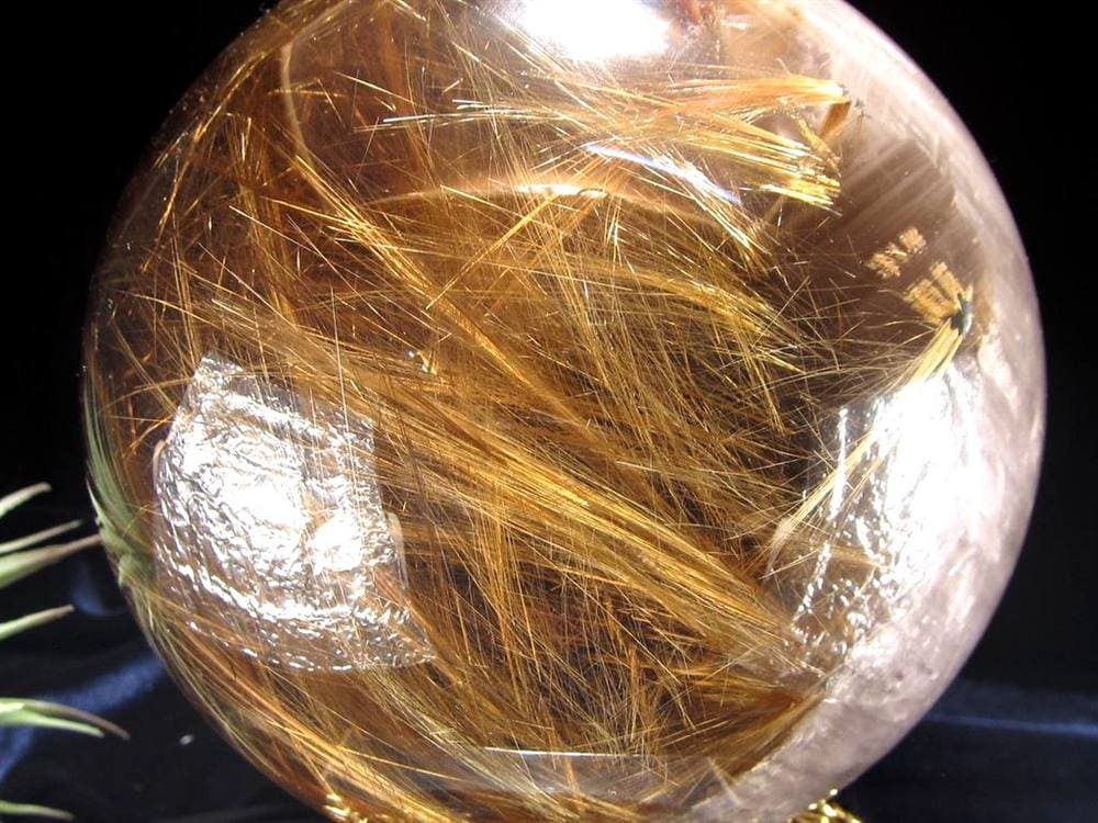 ゴールドルチルクォーツ 丸玉 スフィア 金針水晶 ルチル