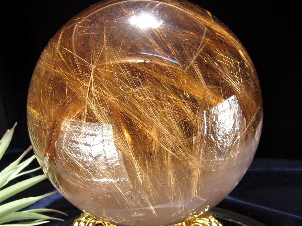 ゴールドルチルクォーツ 丸玉 スフィア 金針水晶 ルチル