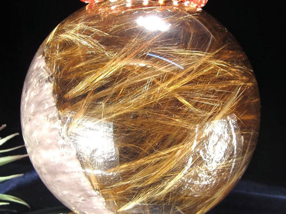 ゴールドルチルクォーツ 丸玉 スフィア 金針水晶 ルチル