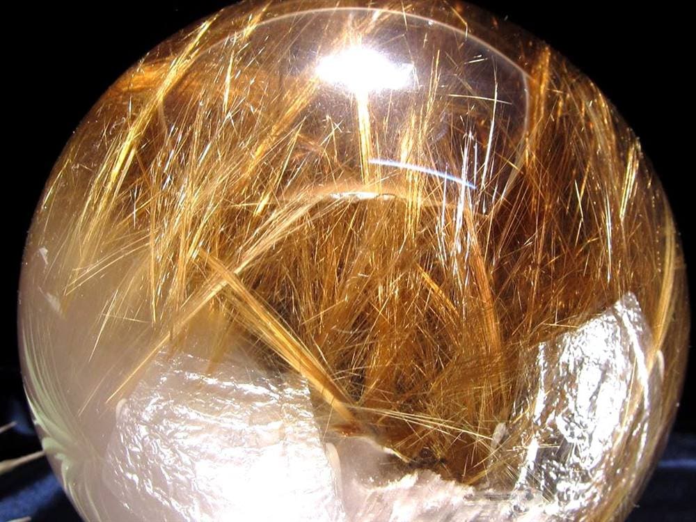 ゴールドルチルクォーツ 丸玉 スフィア 金針水晶 ルチル