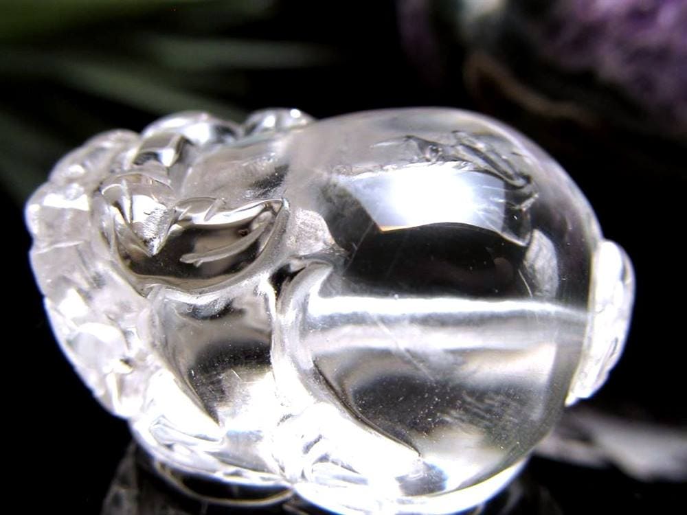 貔貅 ヒキュウ 水晶 財運 彫刻置物