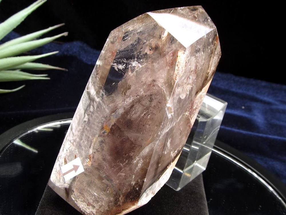 水入り水晶 エレスチャル 原石 置物 エンハイドクォーツ