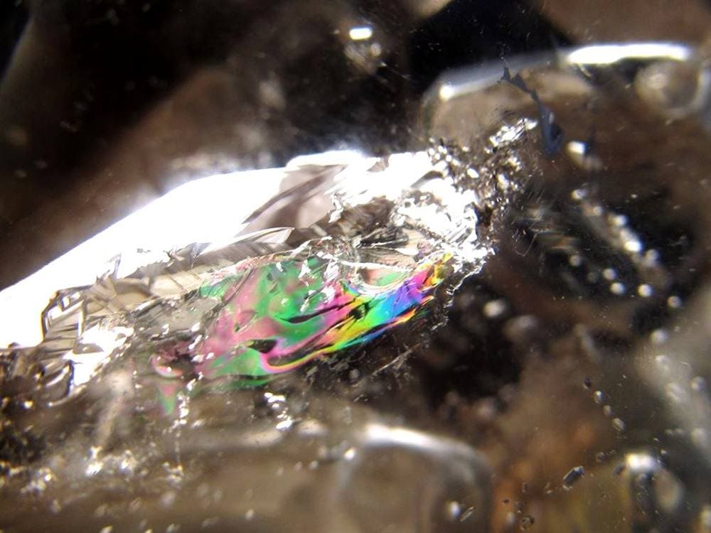 水入り水晶 エレスチャル 原石 置物 エンハイドクォーツ