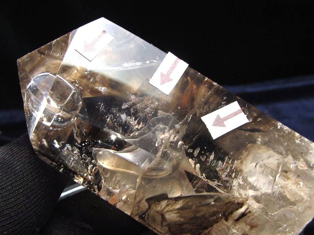 水入り水晶 エレスチャル 原石 置物 エンハイドクォーツ