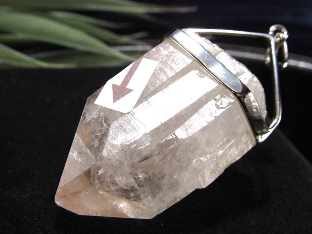 水入り水晶 ペンダントトップ 水晶ポイント アクセサリー エンハイドラスクォーツ
