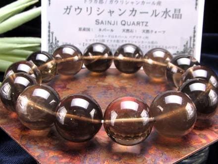 ガウリシャンカール ヒマラヤスモーキークォーツ ブレスレット ガウリクリスタル ネパール