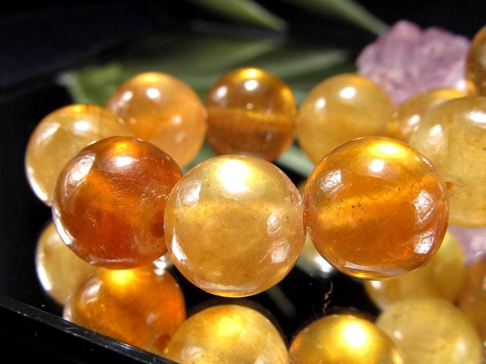 プクラジストーン イエローサファイア サファイア 誕生石 ブレスレット