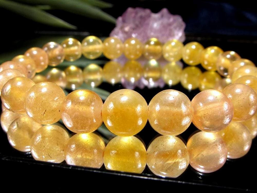 プクラジストーン イエローサファイア サファイア 誕生石 ブレスレット