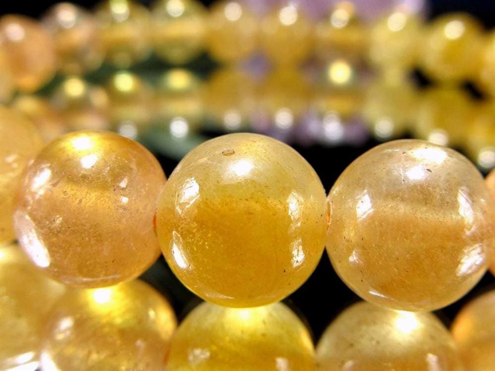 プクラジストーン イエローサファイア サファイア 誕生石 ブレスレット