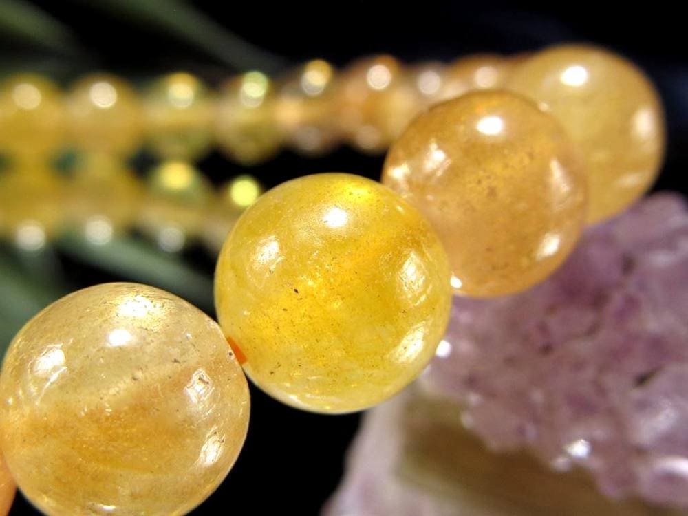 プクラジストーン イエローサファイア サファイア 誕生石 ブレスレット