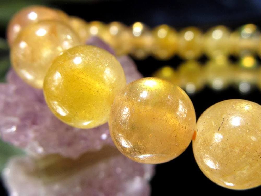 プクラジストーン イエローサファイア サファイア 誕生石 ブレスレット