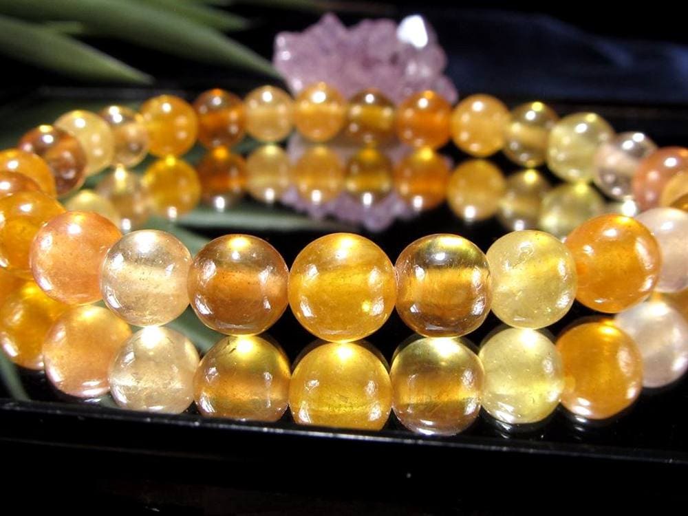 プクラジストーン イエローサファイア サファイア 誕生石 ブレスレット