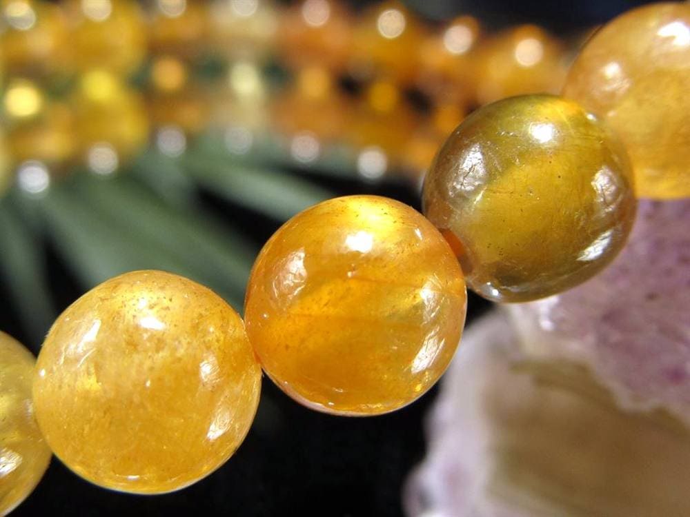 プクラジストーン イエローサファイア サファイア 誕生石 ブレスレット