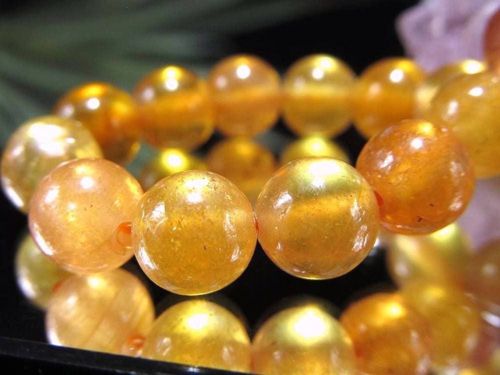 プクラジストーン イエローサファイア サファイア 誕生石 ブレスレット